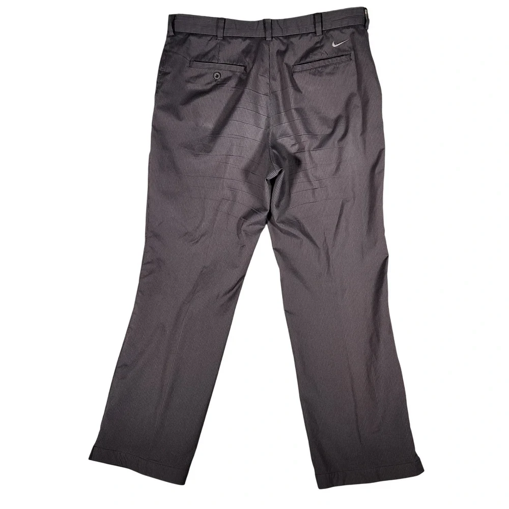 Nike Golf Pants Mens 36x32 Gray Excellent Dri-FIT Pinstripe Performance Trousers